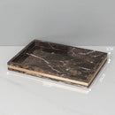 GobekUsa Emperador Dark Marble Bathroom Set: Toothbrush Holder, Soap Dispenser, Luxury Accessories
