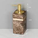 GobekUsa Emperador Dark Marble Bathroom Set: Toothbrush Holder, Soap Dispenser, Luxury Accessories