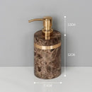 GobekUsa Emperador Dark Marble Bathroom Set: Toothbrush Holder, Soap Dispenser, Luxury Accessories