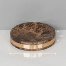 GobekUsa Emperador Dark Marble Bathroom Set: Toothbrush Holder, Soap Dispenser, Luxury Accessories
