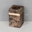 GobekUsa Emperador Dark Marble Bathroom Set: Toothbrush Holder, Soap Dispenser, Luxury Accessories