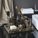 GobekUsa Emperador Dark Marble Bathroom Set with Luxury Accessories