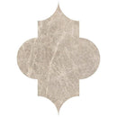 Emperador Light Fine Textured Arabesque Waterjet Marble Mosaics 6x8 1/4