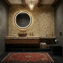 Emperador Light Polished Hexagon Marble Mosaics 10 3/8x12