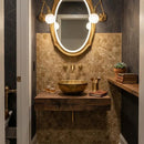 Emperador Light Polished Hexagon Marble Mosaics 10 3/8x12