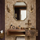 Emperador Light Polished Hexagon Marble Mosaics 10 3/8x12