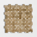 Emperador Light Polished Basket Weave Marble Mosaics 12x12