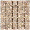 Emperador Light Marble Square 1" x 1" Tumbled Tile
