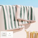 Oversized Striped Border Cabana Beach Towel - Santa Cruz by Great Bay Home