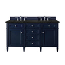 James Martin Brittany 60" Double Bathroom Vanity, Victory Blue