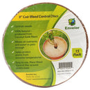 9 Inches Weed Control Discs Coco Tree Rings - 15 Pack by EnvelorHome