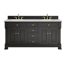 James Martin Brookfield 72" Double Bathroom Vanity, Black Onyx