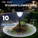 Energizer 10 Pack Solar LED Pathway Lights Outdoor-Stainless Steel