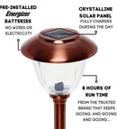 Energizer 10 Pack Solar Pathway LED Lights Outdoor-15 Lumen