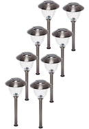 Energizer 10Pack Solar Pathway LED Lights Outdoor-Stainless Steel 15 Lumen ( Silver )