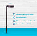 Energizer 20 Lumen Set of 4 Down light Aluminum Solar Pathway Lights