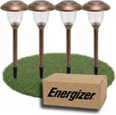Energizer 8 Pack Color On Demand Solar Pathway Lights Outdoor-Stainless Steel ( Red )