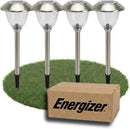 Energizer 8 Pack Color On Demand Solar Pathway Lights Outdoor-Stainless Steel ( Red )