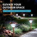 Energizer 8 Pack Color On Demand Solar Pathway Lights Outdoor-Stainless Steel ( Red )