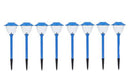 Energizer 8 Pack Solar Pathway Lights Outdoor-Stainless Steel(Blue)