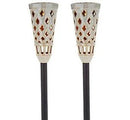Energizer LED Ceramic Solar Tiki Torch Lights Dancing Lights Outdoor Waterproof 2 Pack