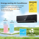 Energy Star Certified 18000 BTU 21 SEER2 208-230V Mini Split Air Conditioner and Heater Black Wifi Enabled by LJGDeals