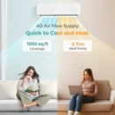 Energy Star Certified 24000 BTU 21 SEER2 208-230V Mini Split Air Conditioner and Heater White Wifi Enabled by LJGDeals