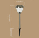 Enerigizer 10 Pack Solar Pathway LED Lights Outdoor 15 Lumen-Stainless Steel(Silver)
