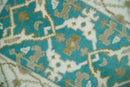 Entryway 2x3 Blue and Ivory Hand Knotted Oriental Oushak Wool Area Rug by The Rug Decor
