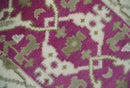 Entryway 2x3 Pink and Ivory Hand Knotted Oriental Oushak Wool Area Rug by The Rug Decor