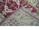 Entryway 2x3 Pink and Ivory Hand Knotted Oriental Oushak Wool Area Rug by The Rug Decor