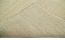 Entryway Hallway Runner Solid Beige Natural Farmhouse Wool Hand Woven Southwestern Rug| LOR1