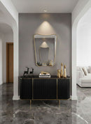 Curved Brass Mirror - Butterfly Frame Wall Mirror
