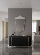Italian Antique Brass Mirror - Unlacquered Brass Mirror