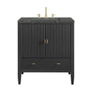 James Martin Myrrin 30" Single Bathroom Vanity, Carbon Oak