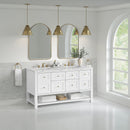 James Martin Breckenridge 60" Double Bathroom Vanity, Bright White