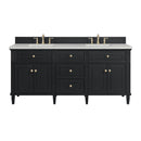 James Martin Lorelai 72" Double Bathroom Vanity, Black Onyx