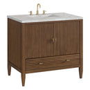 James Martin Myrrin 36" Single Bathroom Vanity, Mid-Century Walnut