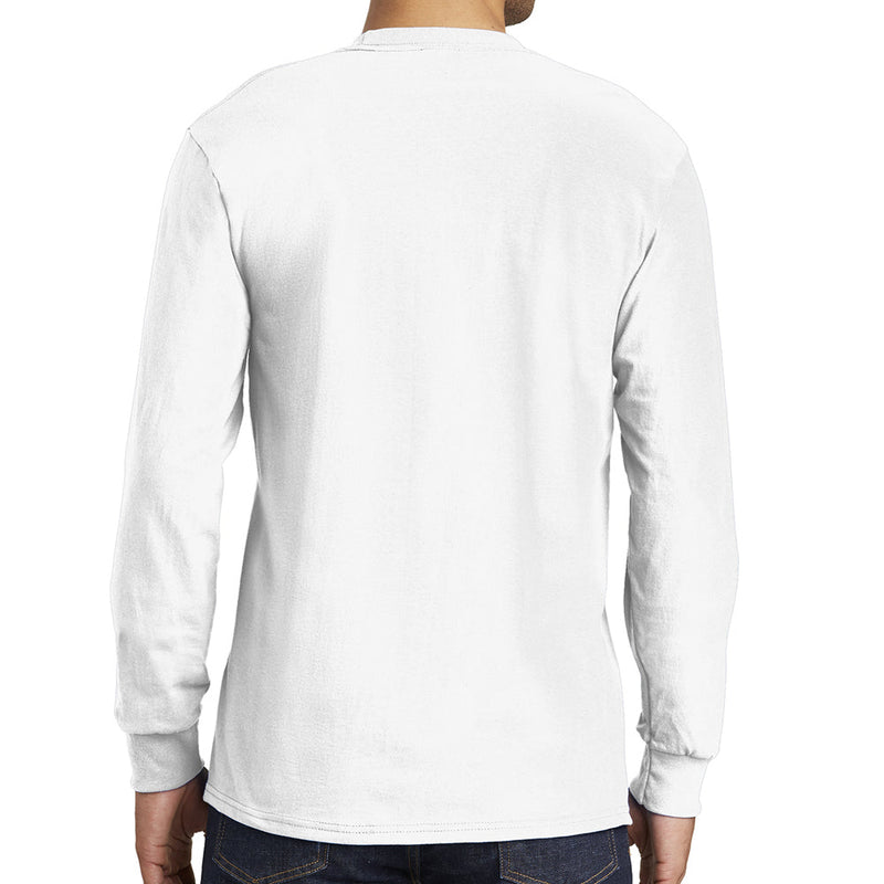 Men's Big Size Port & Company Tall Long Sleeve Pocket T-Shirt