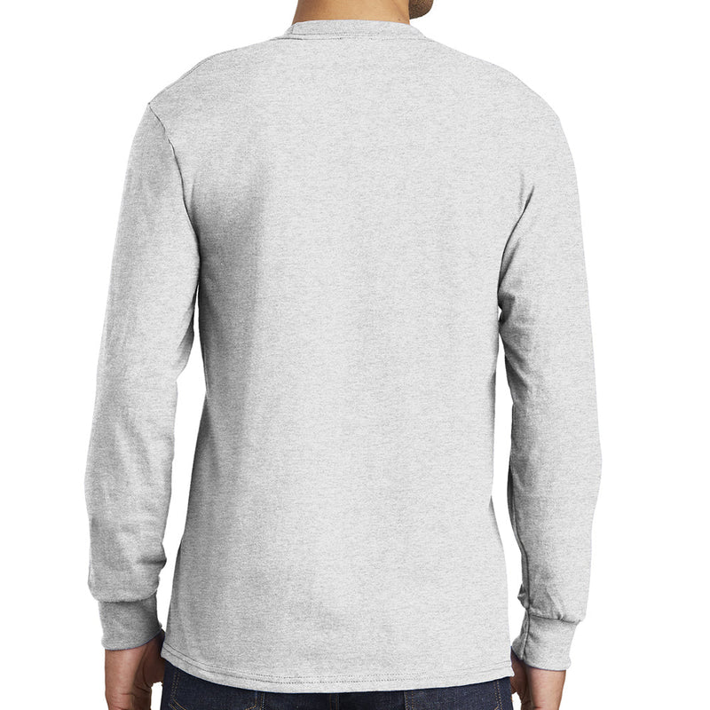 Men's Big Size Port & Company Tall Long Sleeve Pocket T-Shirt