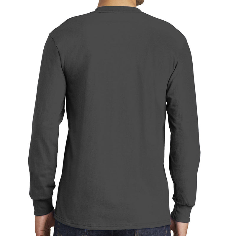 Men's Big Size Port & Company Tall Long Sleeve Pocket T-Shirt