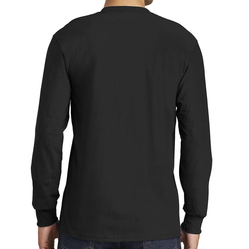 Men's Big Size Port & Company Tall Long Sleeve Pocket T-Shirt