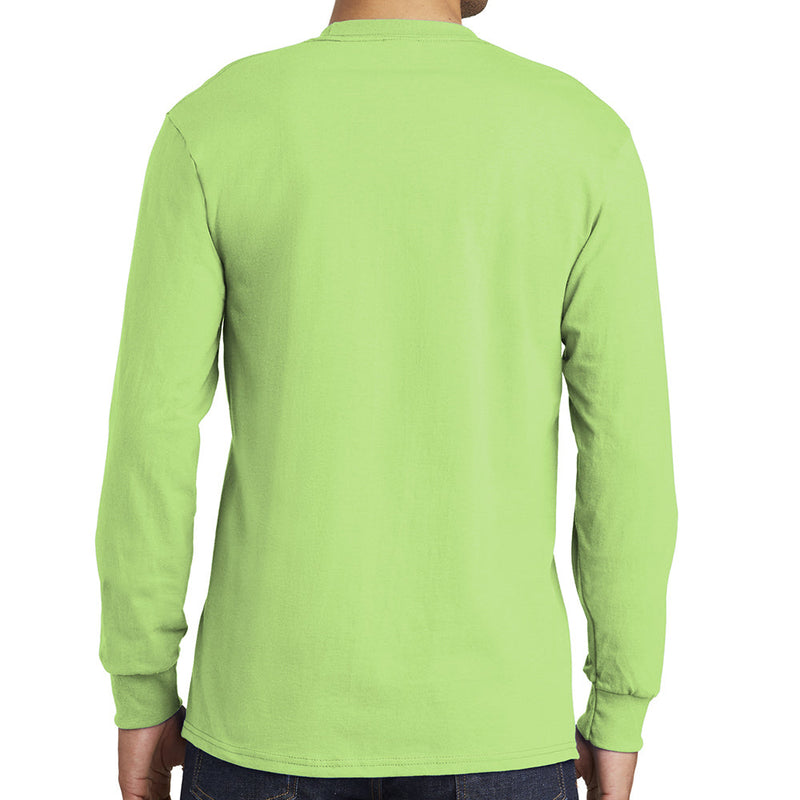 Men's Big Size Port & Company Tall Long Sleeve Pocket T-Shirt