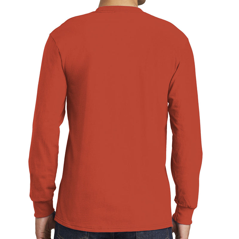 Men's Big Size Port & Company Tall Long Sleeve Pocket T-Shirt