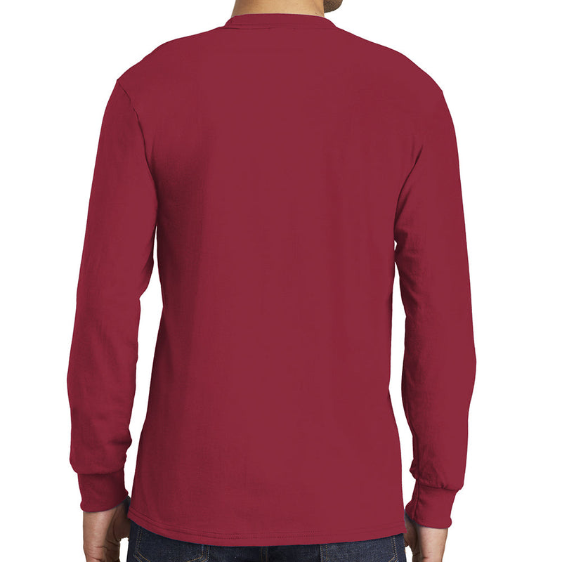 Men's Big Size Port & Company Tall Long Sleeve Pocket T-Shirt