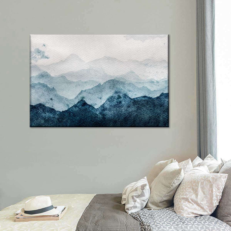 Japanese Mountain Landscape Abstract Wall Art