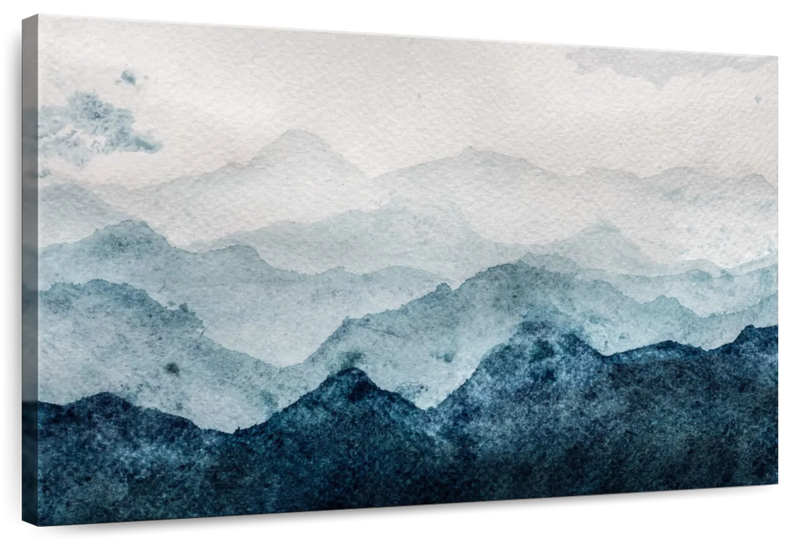 Japanese Mountain Landscape Abstract Wall Art