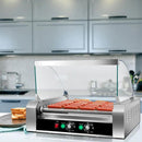 Stainless Steel 11-Roller Hot Dog Cooker, Holds 30 Hot Dogs by LJGDeals