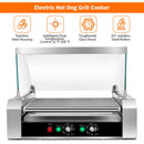Stainless Steel 11-Roller Hot Dog Cooker, Holds 30 Hot Dogs by DirectDeals