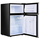 3.2 cu. ft Mini Fridge Black, with Freezer & Reversible Door